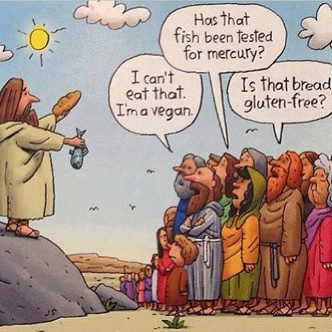 jesuse offers bread & fish